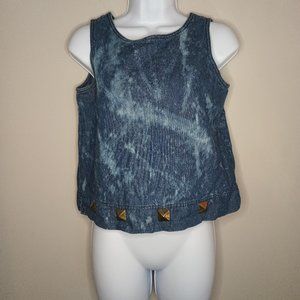 VINTAGE Stephanie Andrews demin top